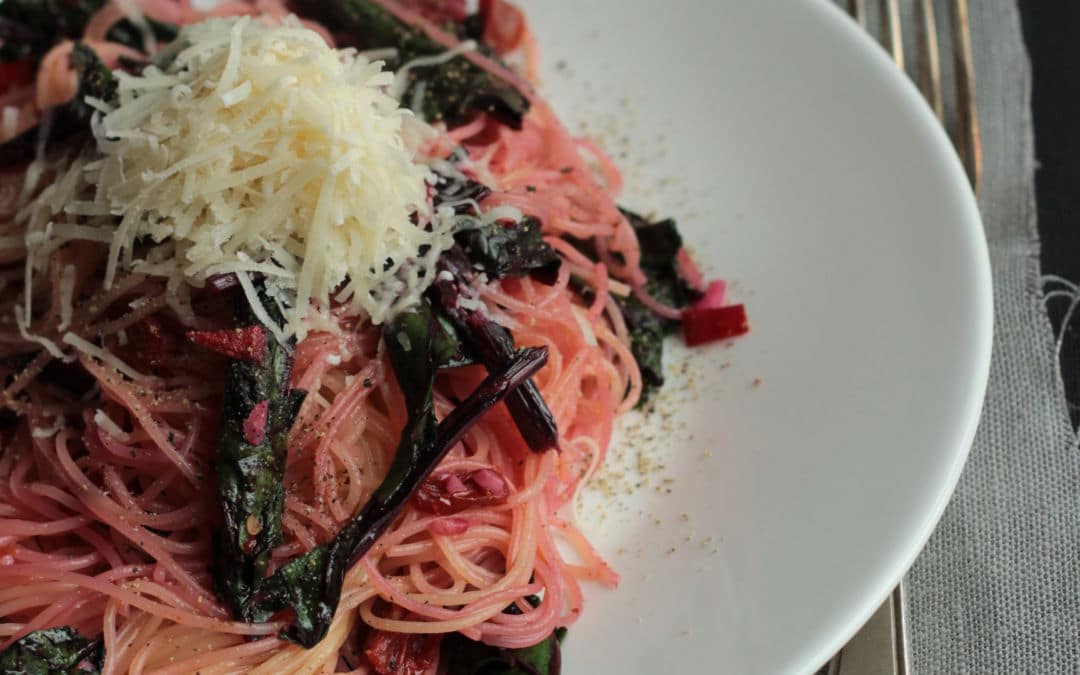 Pasta mit Rote-Bete-Blättern oder #pastaforingeborg die Achte