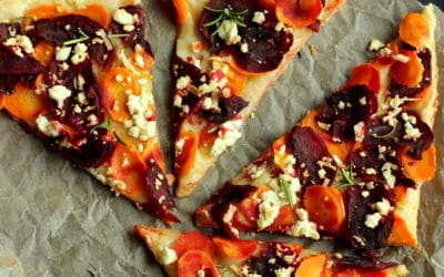 Selbstgemachter Blätterteig mit Karotten und Roter Bete oder Cranberry-Joghurt-Crumble-upside-down